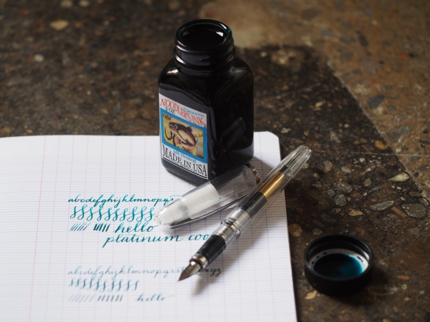 Platinum Cool Fountain Pen Review Noodler's Turquoise Wonder Pens Wonderpens.ca Toronto Canada